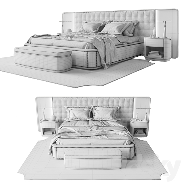 Vissionnaire bedroom set 3DSMax File - thumbnail 3