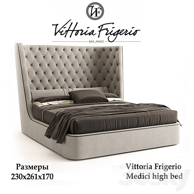 Vittoria Frigerio Medici high bed 3DSMax File - thumbnail 1