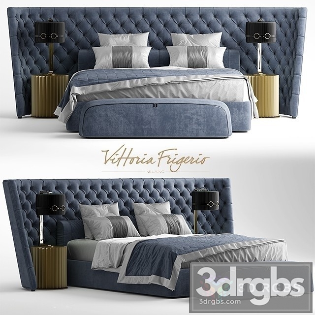 Vittoria Frigerio Medici Large Bed 3dsmax Download - thumbnail 1