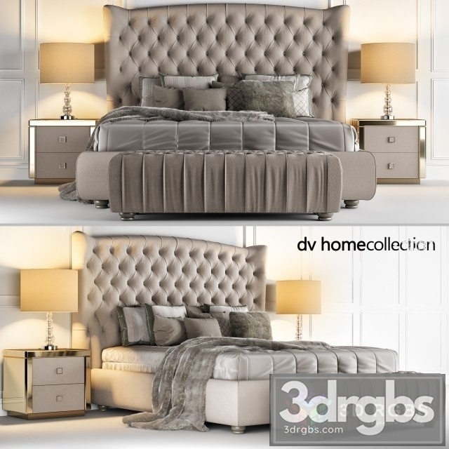 Vogue DV Home Bed Collection 3dsmax Download - thumbnail 1