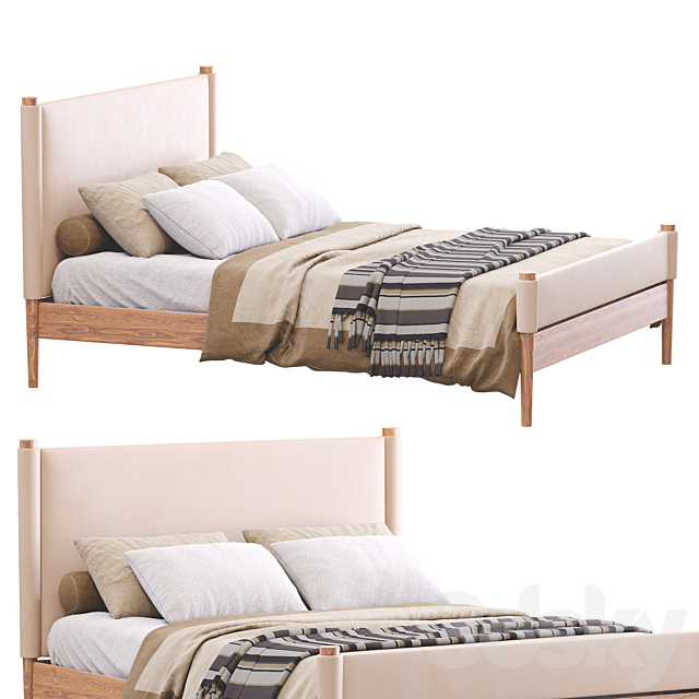 Walker Bed By West Elm 3DSMax File - thumbnail 2