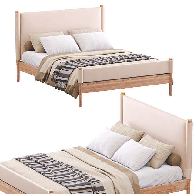 Walker Bed By West Elm 3DSMax File - thumbnail 3