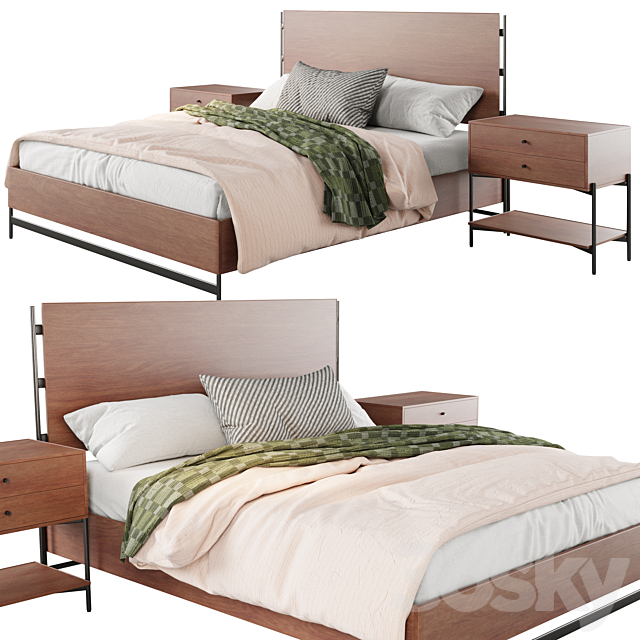 Warren Platform Bed by pottery barn 3DSMax File - thumbnail 2