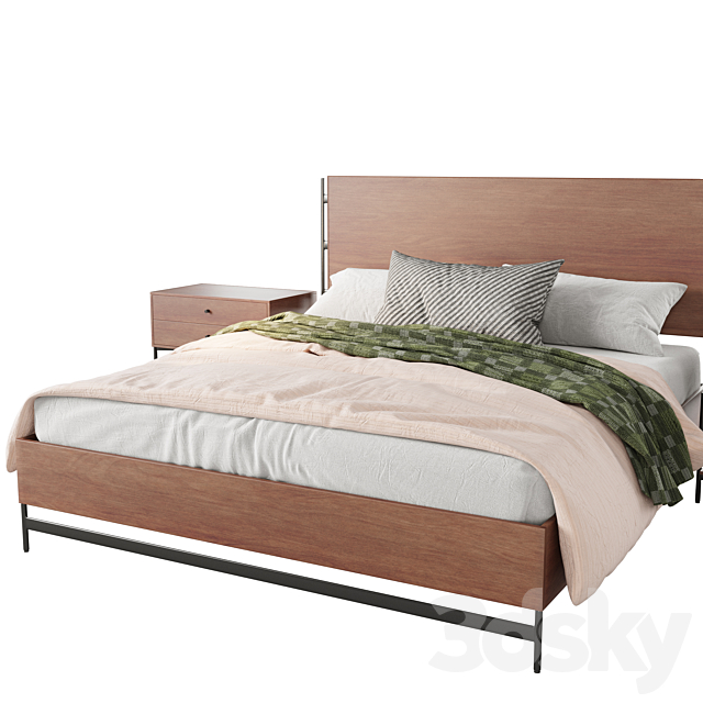 Warren Platform Bed by pottery barn 3DSMax File - thumbnail 4