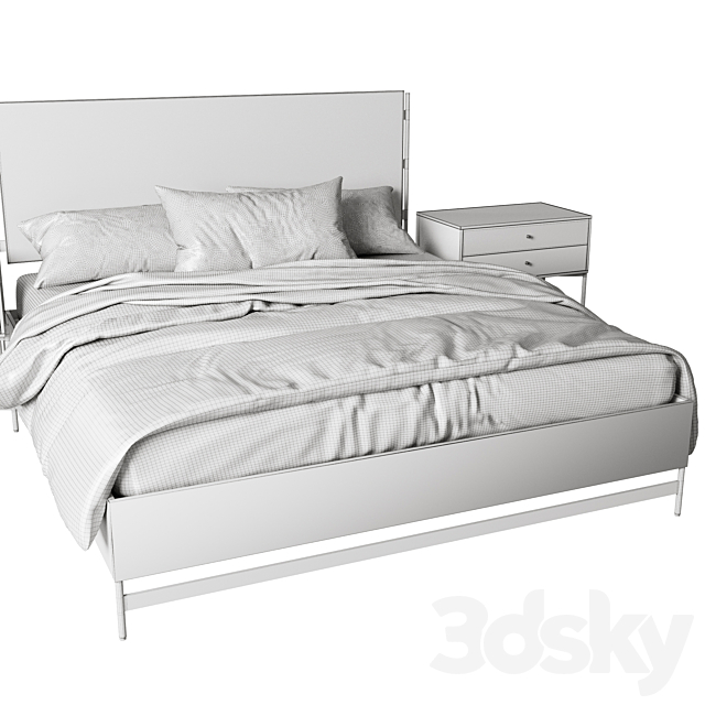 Warren Platform Bed by pottery barn 3DSMax File - thumbnail 5