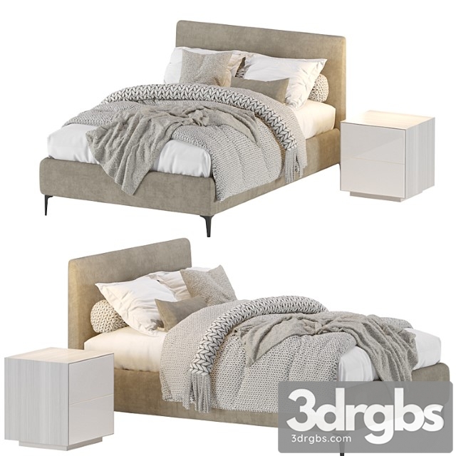 West Elm Andes Bed 2 3dsmax Download - thumbnail 1