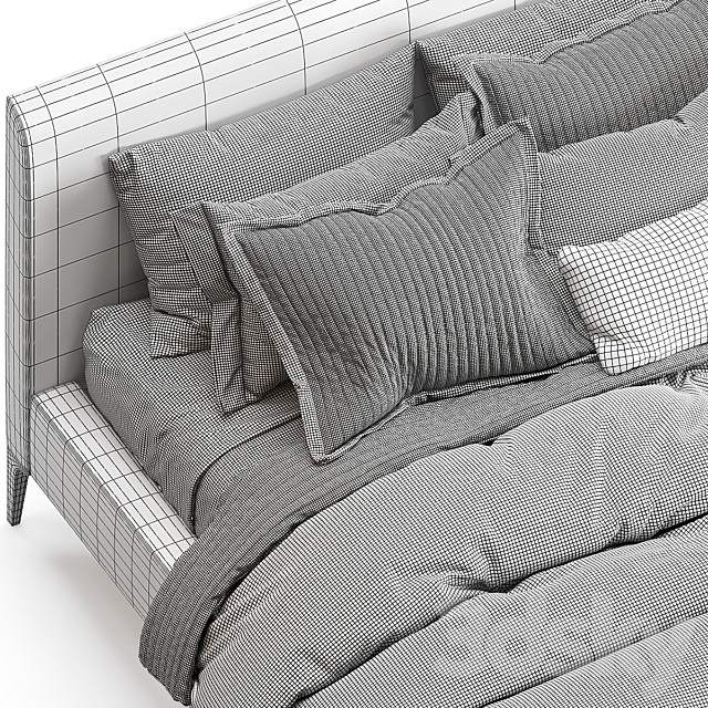 West Elm Andes bed 3DSMax File - thumbnail 5