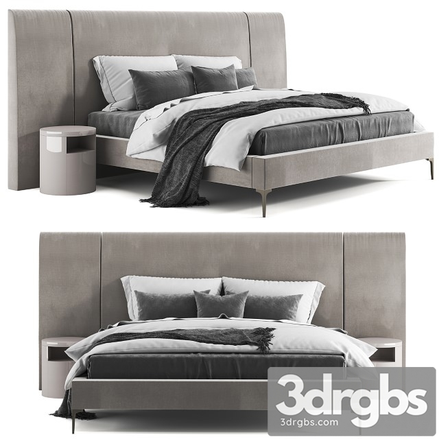 West Elm Andes Wide Bed 3dsmax Download - thumbnail 1