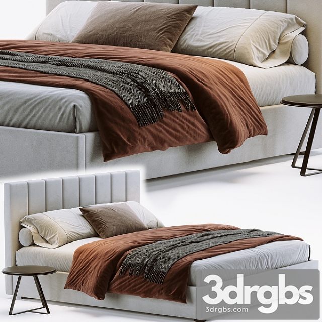 West Elm Emmett Low Profile Bed 3dsmax Download - thumbnail 1