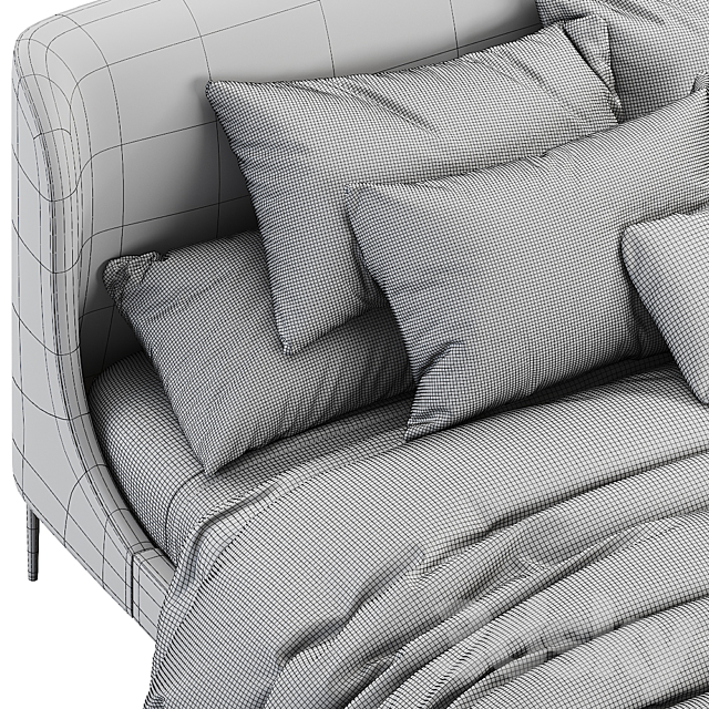 West elm lana bed 3DSMax File - thumbnail 5