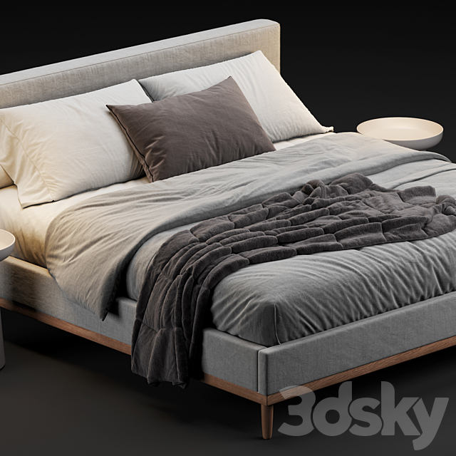 West Elm Newport Bed 3DSMax File - thumbnail 3