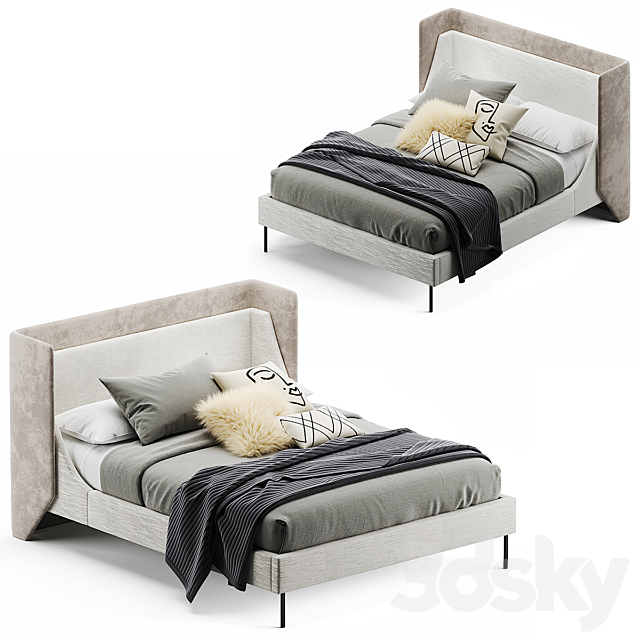 West elm thea wing bed 3DSMax File - thumbnail 1