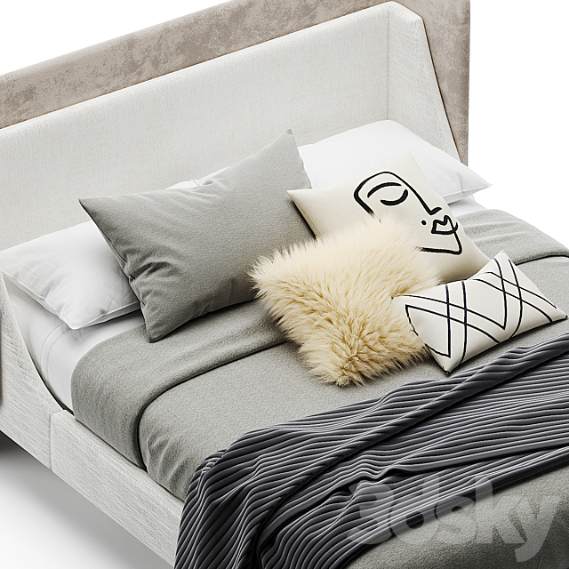 West elm thea wing bed 3DSMax File - thumbnail 3