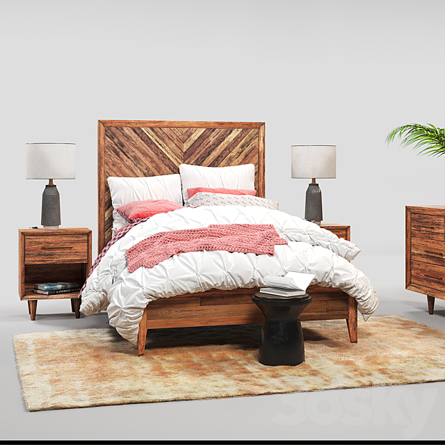 westelm Alexa Bed Set 3DSMax File - thumbnail 2