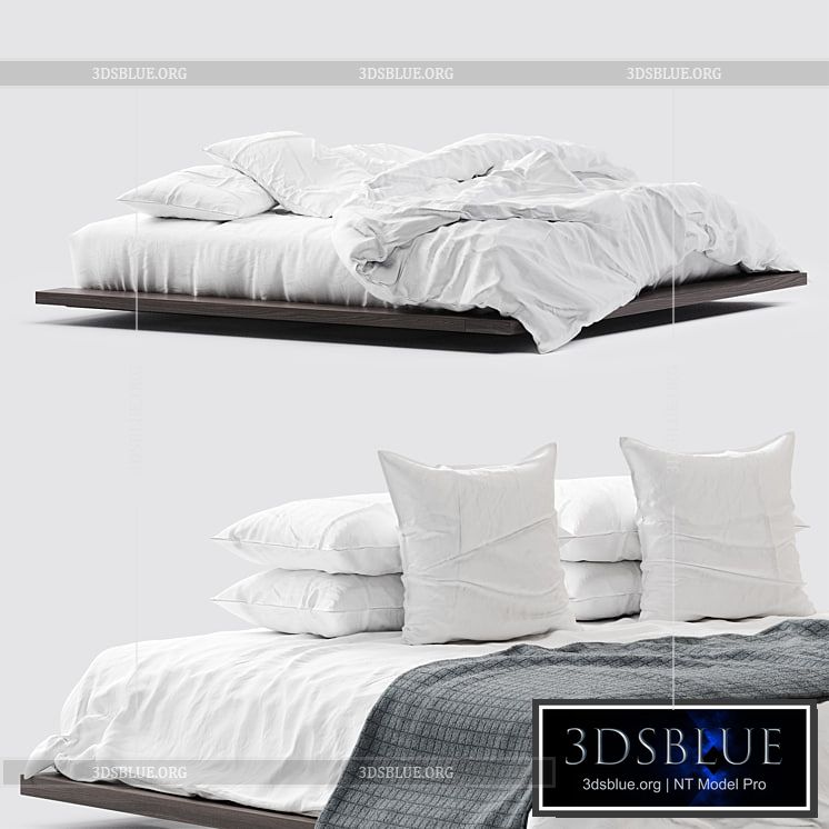 White bed linen_5 3DS Max - thumbnail 3