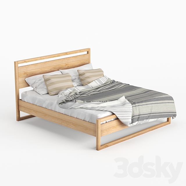 Wooden Bed 3DSMax File - thumbnail 1