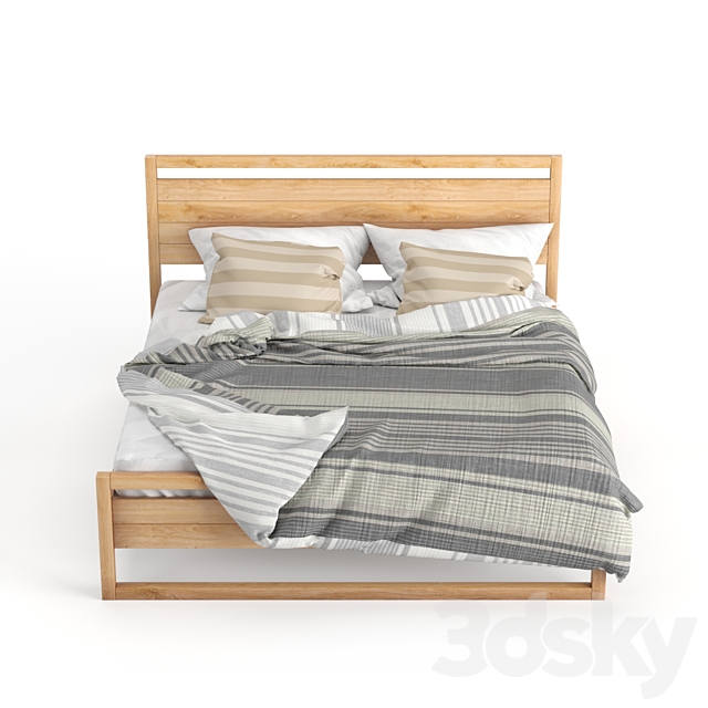 Wooden Bed 3DSMax File - thumbnail 2