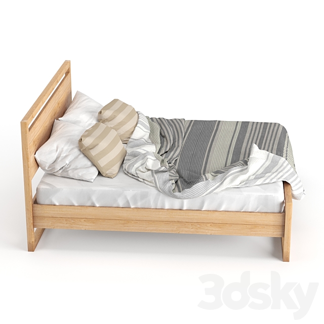 Wooden Bed 3DSMax File - thumbnail 3