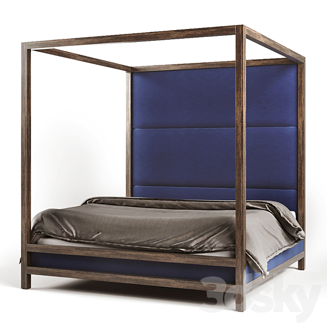 Wooden Bed I 3DSMax File - thumbnail 1