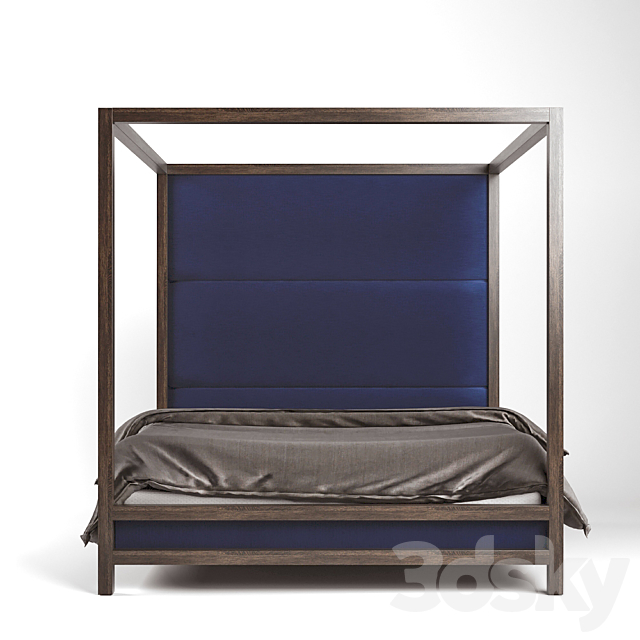 Wooden Bed I 3DSMax File - thumbnail 2