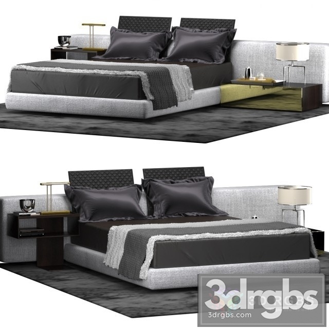 Yang Wide Bed 3dsmax Download - thumbnail 1