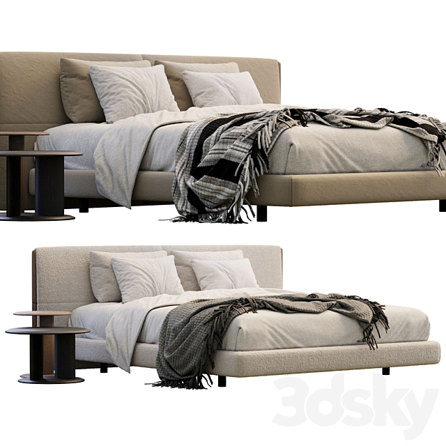 Yume Bed By Poliform 3DS Max Model - thumbnail 2