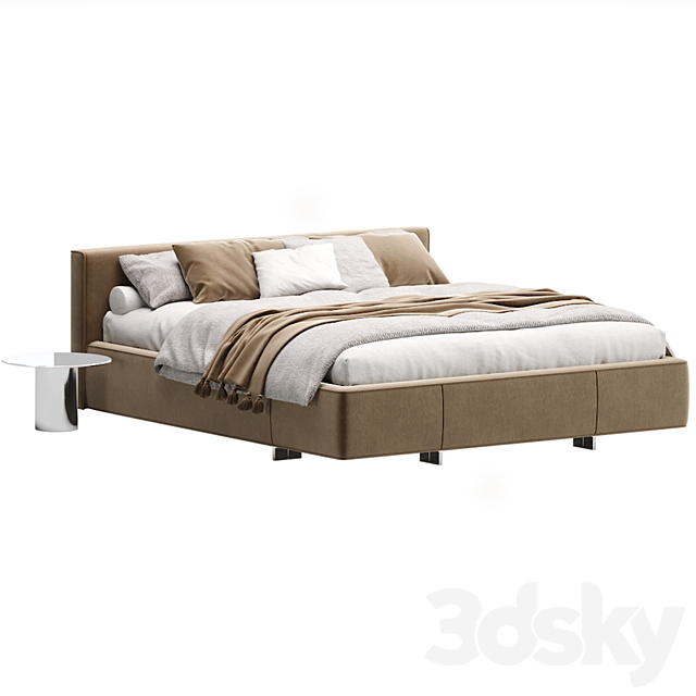 Yves Bed By Minotti 3ds Max - thumbnail 2