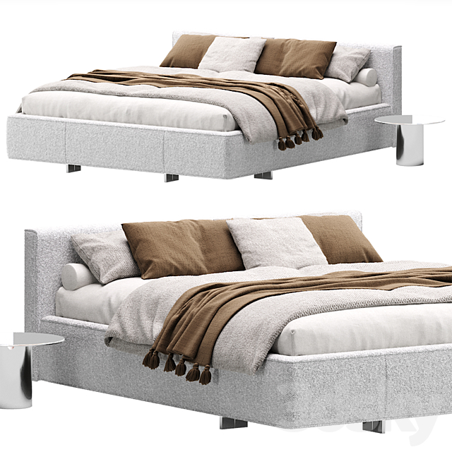 Yves Bed By Minotti 3ds Max - thumbnail 3