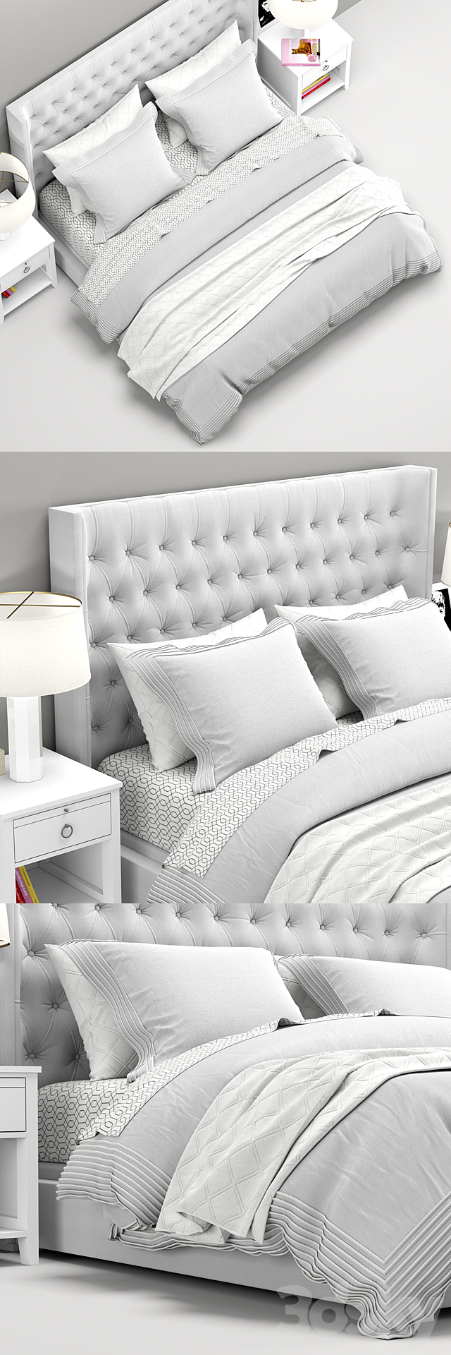 Zadie bed collection. RH Teen 3DSMax File - thumbnail 2