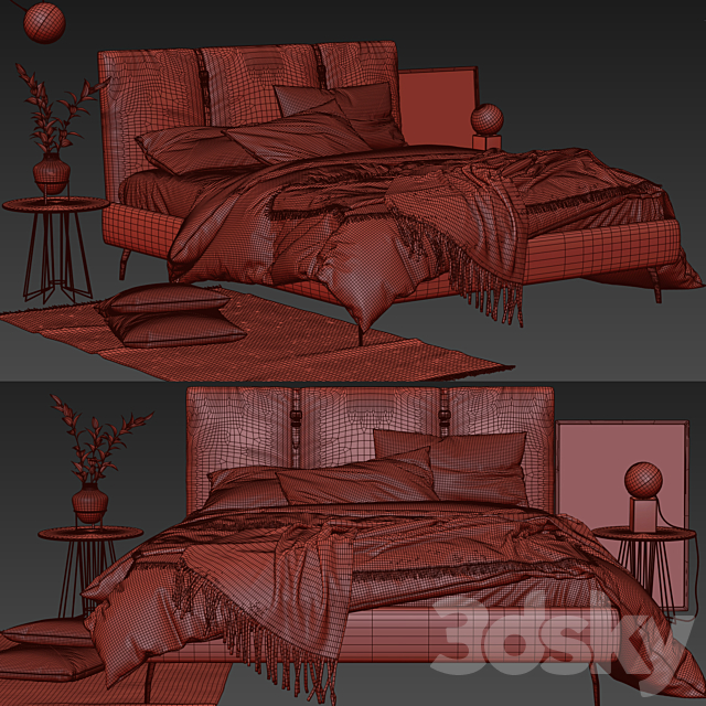 Zanotta Legami Bed 3DSMax File - thumbnail 3