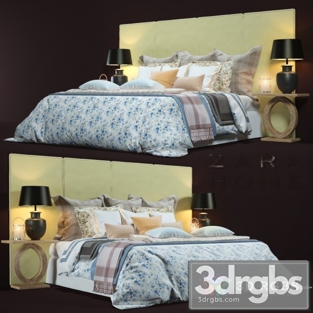 Zara Home Bed 2 3dsmax Download - thumbnail 1