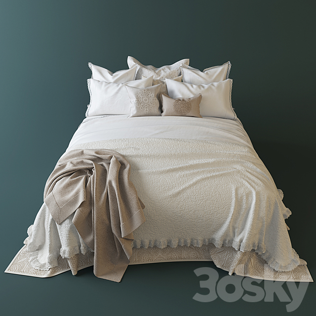 Zara Home Bed 3DSMax File - thumbnail 2