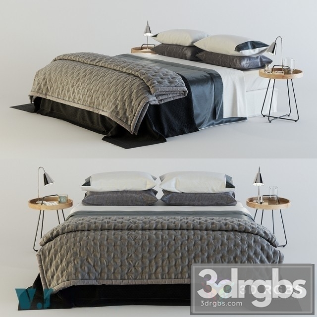 Zara Home Bed 4 3dsmax Download - thumbnail 1