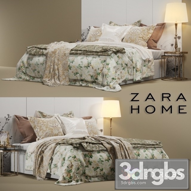 Zara Home Bed 8 3dsmax Download - thumbnail 1