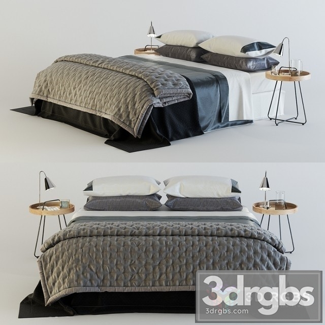 Zara Home Bed Set 3dsmax Download - thumbnail 1