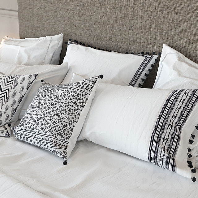 Zara Home Linen Collection Bedding + Greco Strom Bed # 7 3DSMax File - thumbnail 5