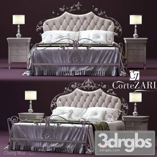 Zari Corte Bed 3dsmax Download - thumbnail 1