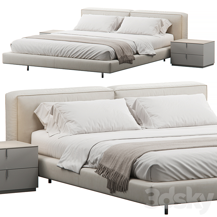 Zenit Bed by Desiree 3DS Max Model - thumbnail 3