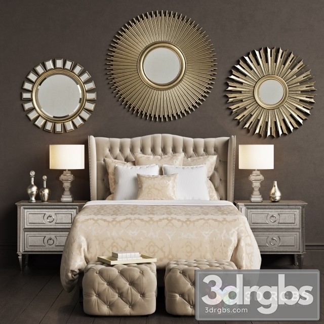 Zgallerie Luxury Bed 3dsmax Download - thumbnail 1