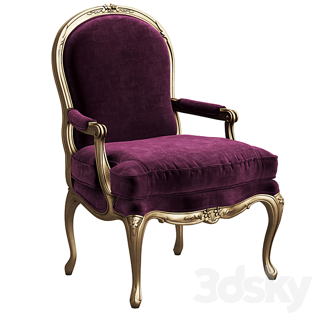 18th Century French Painted Fauteuils 3DSMax File - thumbnail 1