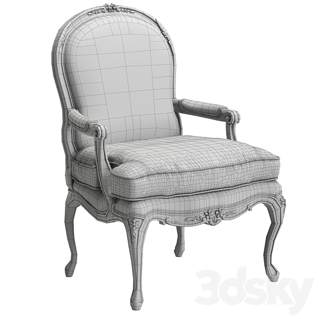 18th Century French Painted Fauteuils 3DSMax File - thumbnail 3