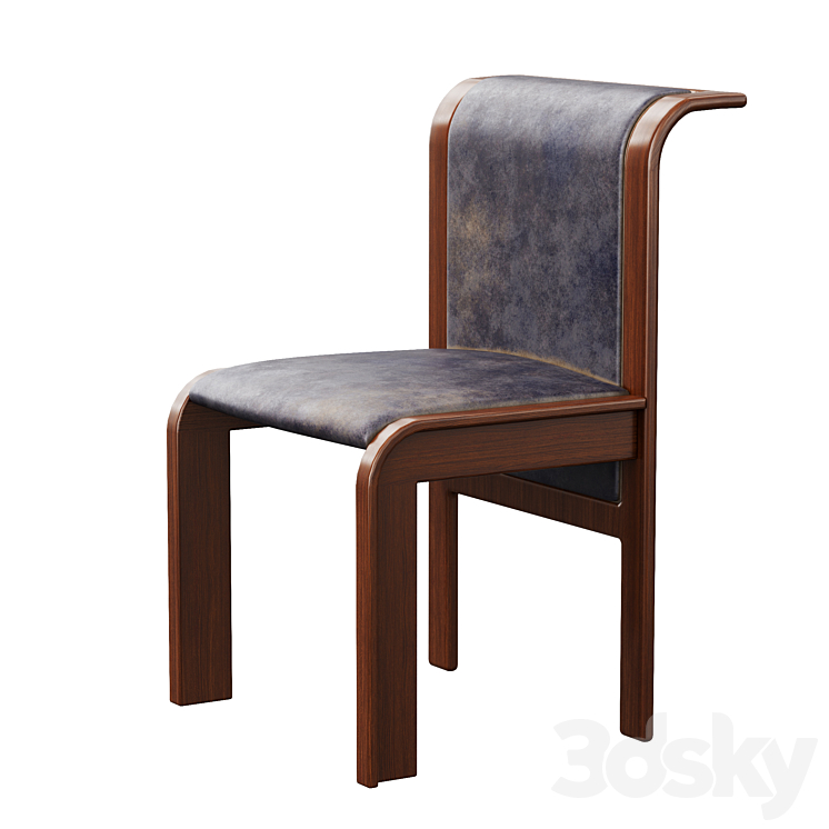 1st DIBS Restaurant Leather Vintage Chair 3DS Max Model - thumbnail 1