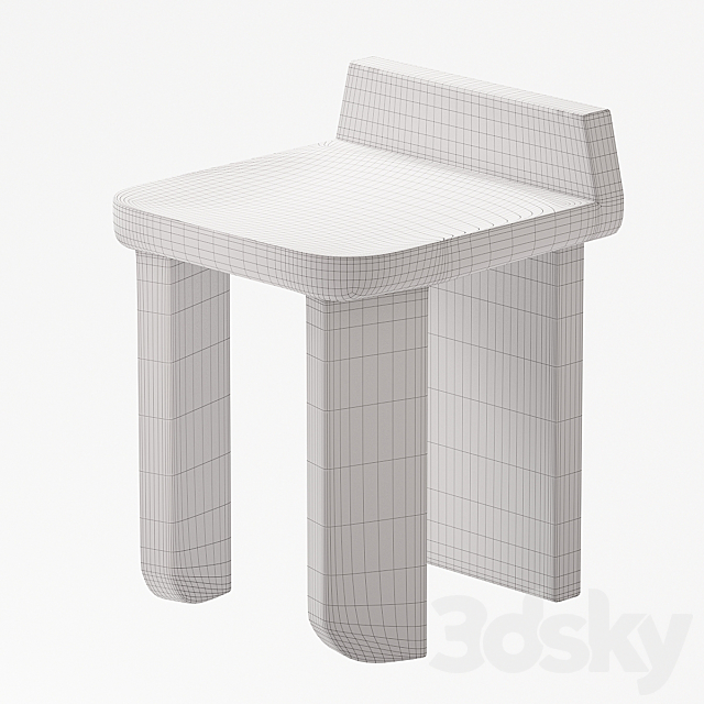 3-leg stool La Redoute Oreus 3DSMax File - thumbnail 3