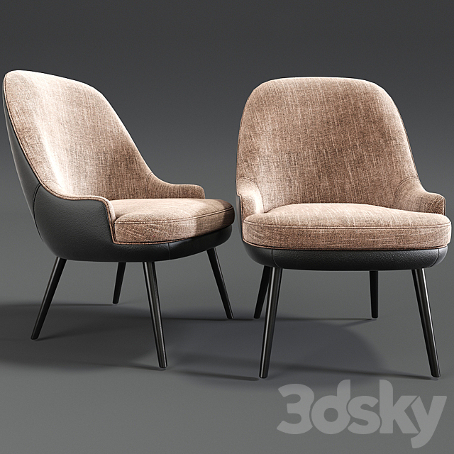 375 Dining Chair Set 3DS Max Model - thumbnail 3