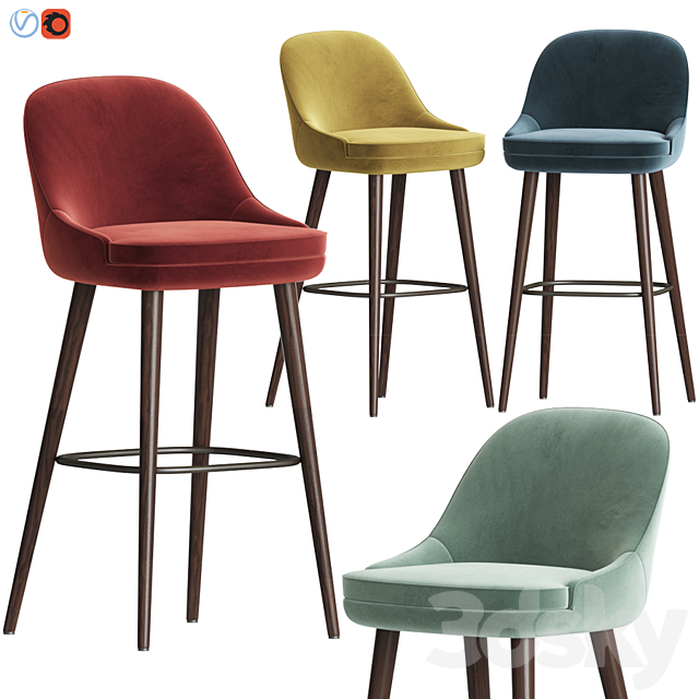 375 Walter knoll Bar Stool 3DSMax File - thumbnail 1