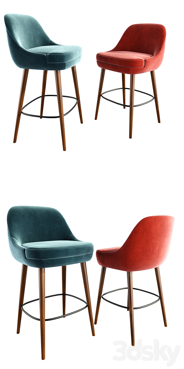 375 Walter Knoll Counter. Bar Stool 3DSMax File - thumbnail 2