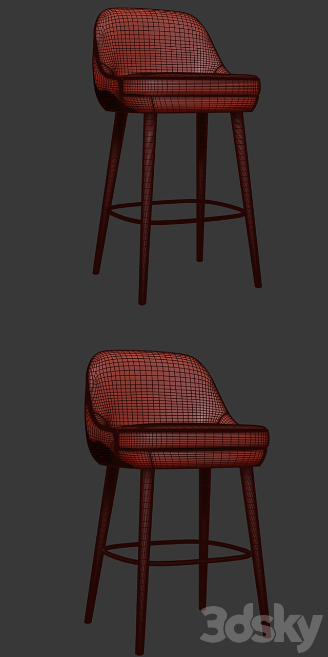 375 Walter Knoll Counter. Bar Stool 3DSMax File - thumbnail 3