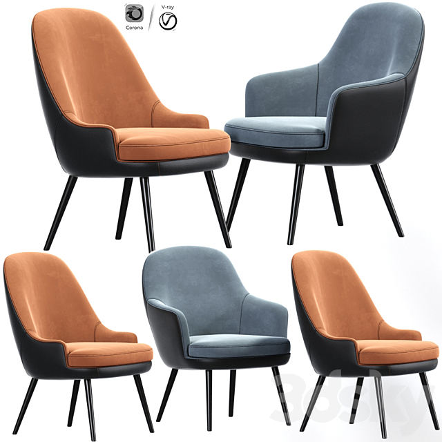 375 Walter Knoll Dining Chair Set 02 3DSMax File - thumbnail 1