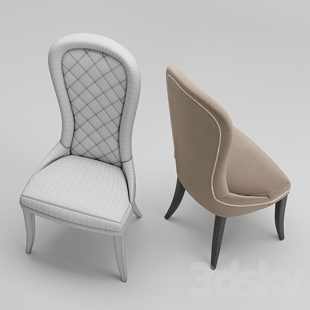 A.r. Arredamenti Oliver Collection  Dinner Chair  Art. Ol10 3ds Max - thumbnail 3