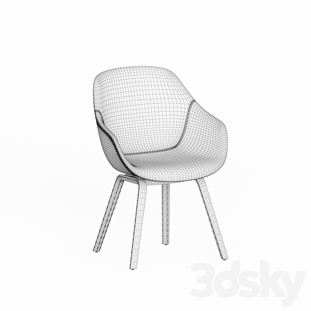 AAC 123 Chair Hay 3DS Max Model - thumbnail 4